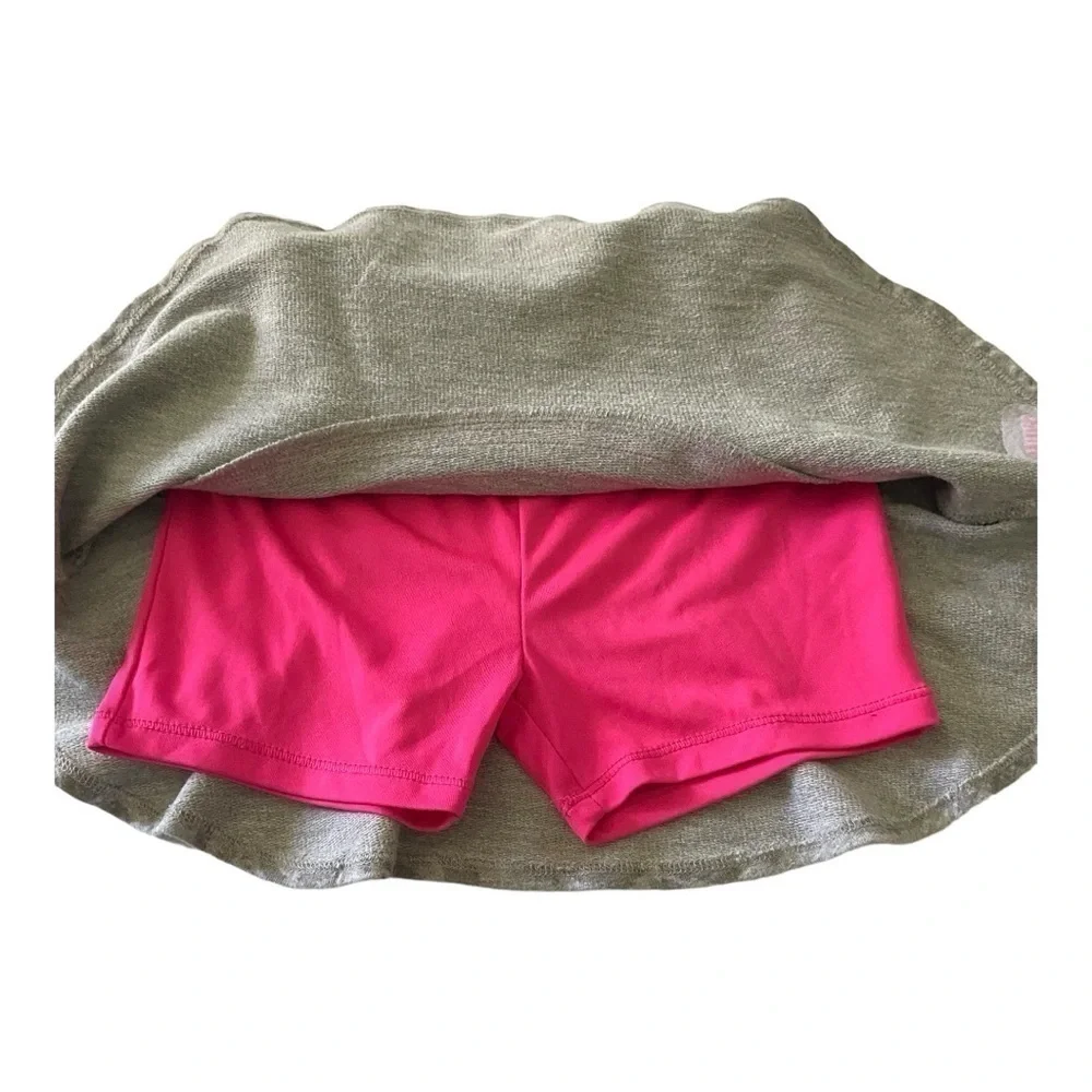 ADIDAS-PINK AND GRAY ATHLETIC SKIRT AND TOP-SIZE 6
